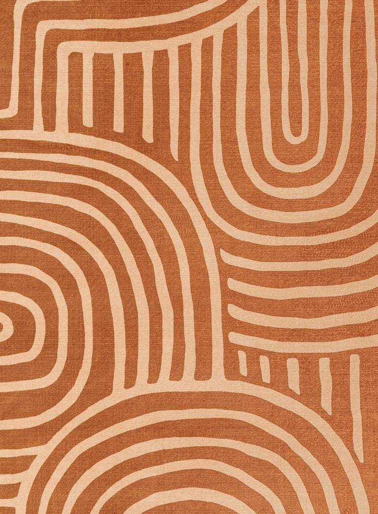 Alef Terracotta Abstract Rollie Pollie Playmat