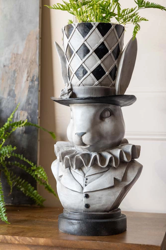 Alice In Wonderland 'Rabbit' Bust Plant Holder