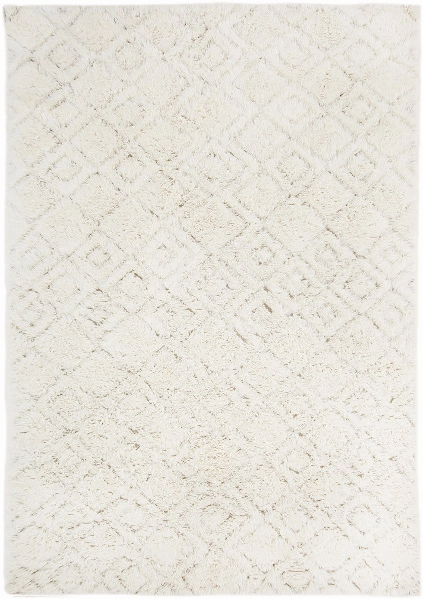 Alina Diamond Pattern Berber Wool Shag Rugmodern color block patchwork rug