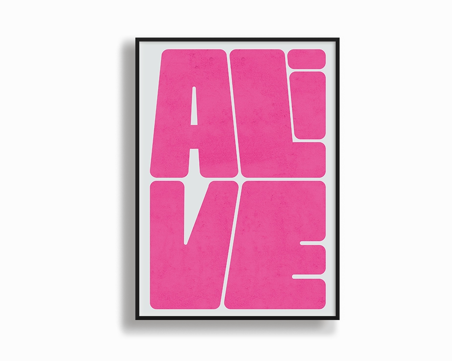 Alive Verticalmodern abstract painting decor