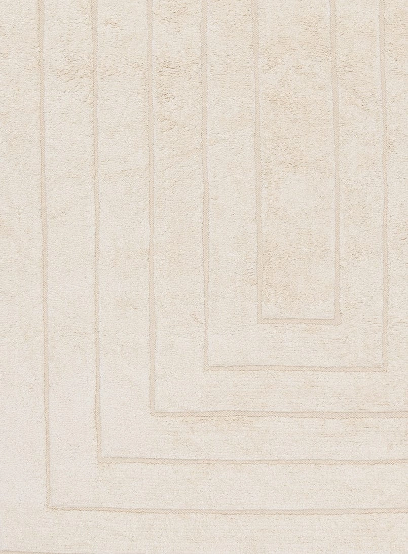 Allison Cream Beige Modern Cotton Washable Rug
