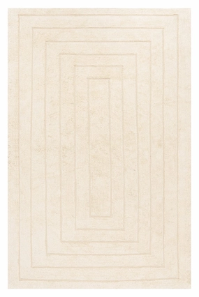 Allison Cream Beige Modern Cotton Washable Rugmodern color block patchwork rug