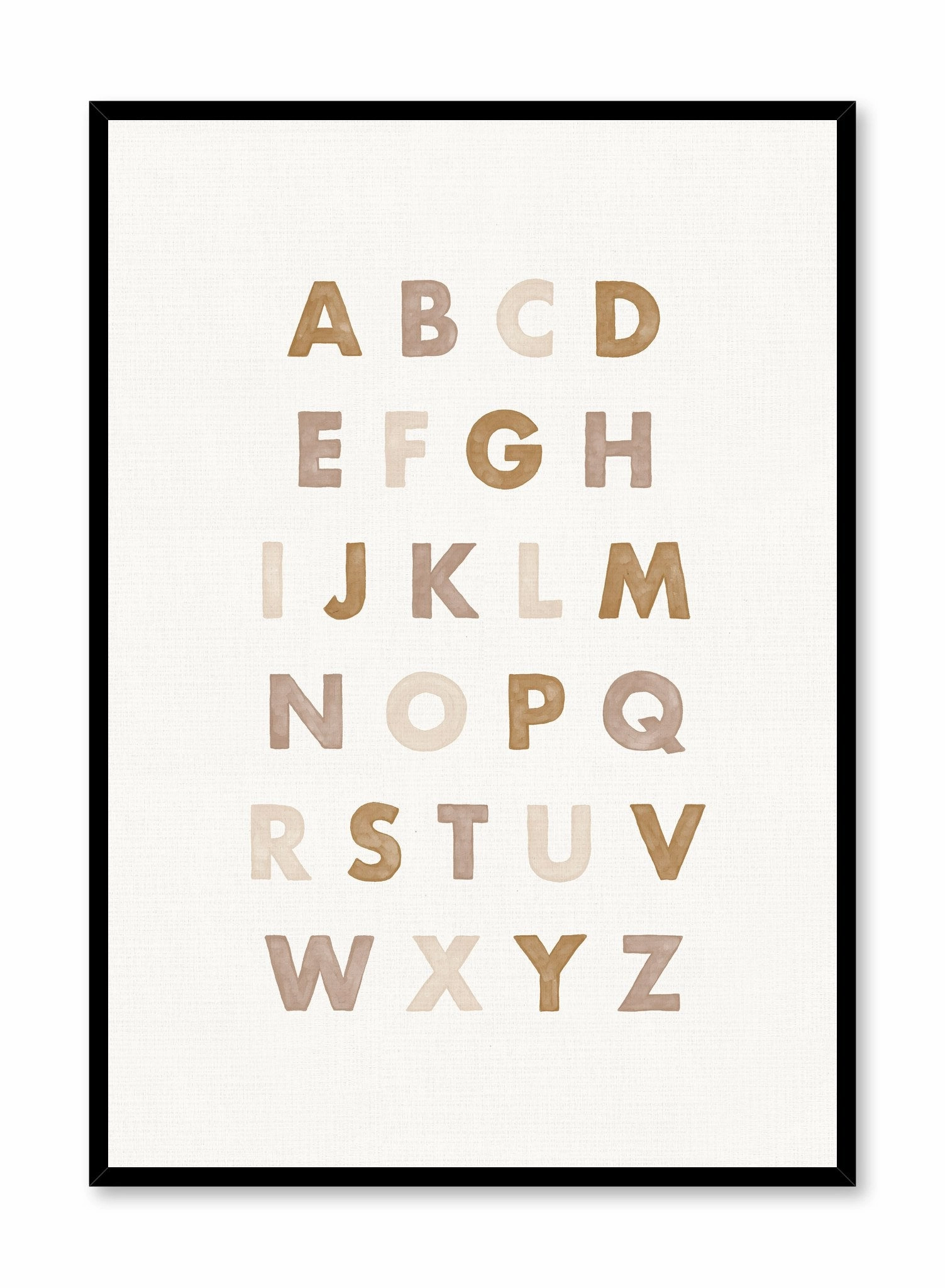 Alphabet in Beige, Posterpop culture themed posters