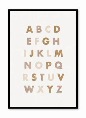 Alphabet in Beige, Posterpop culture themed posters