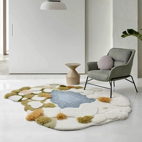 Alpus Textured Rugmodern color block patchwork rug