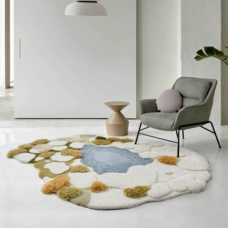 Alpus Textured Rugmodern color block patchwork rug