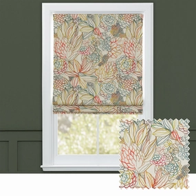 Althorp Printed Cotton Made to Measure Roman Blinds Cinnamonbedding sets ,throw blankets 
