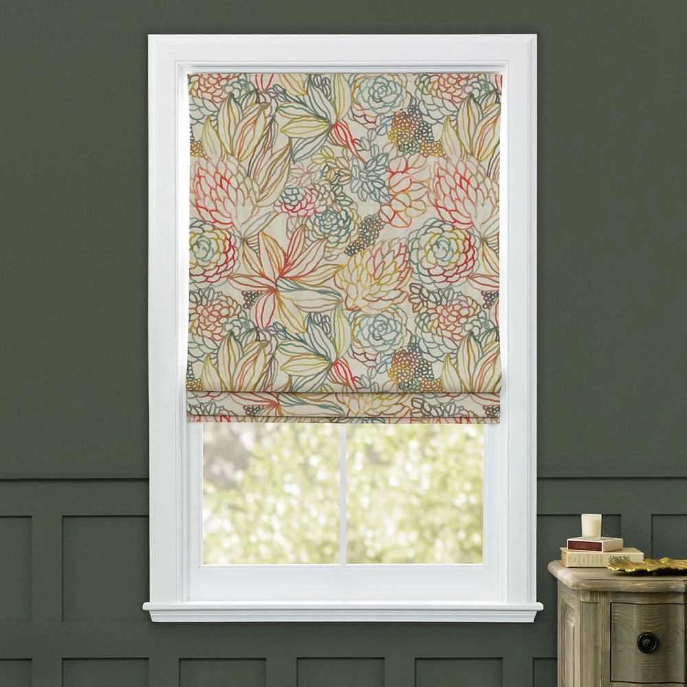Althorp Printed Cotton Made to Measure Roman Blinds Cinnamon