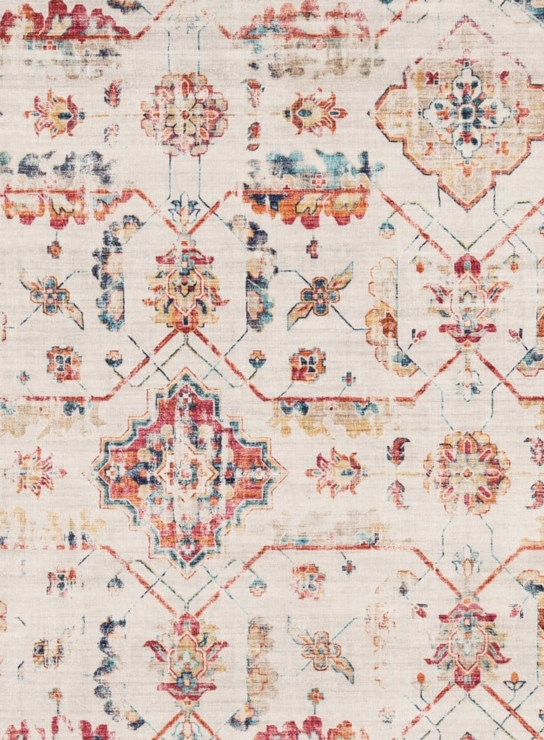 Amanda Multicolour Distressed Transitional Round Rug *NO RETURNS UNLESS FAULTY