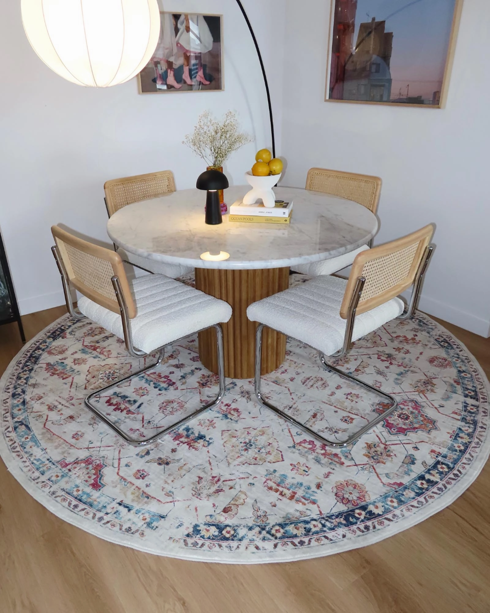 Amanda Multicolour Distressed Transitional Round Rug *NO RETURNS UNLESS FAULTY
