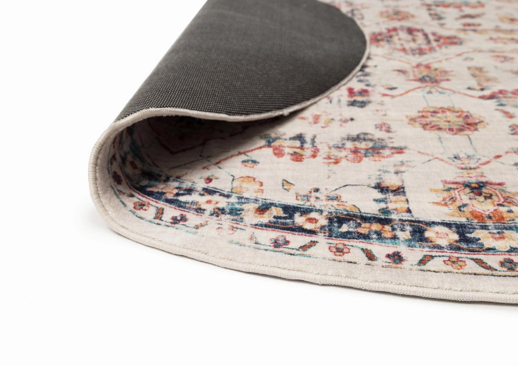 Amanda Multicolour Distressed Transitional Round Rug *NO RETURNS UNLESS FAULTY