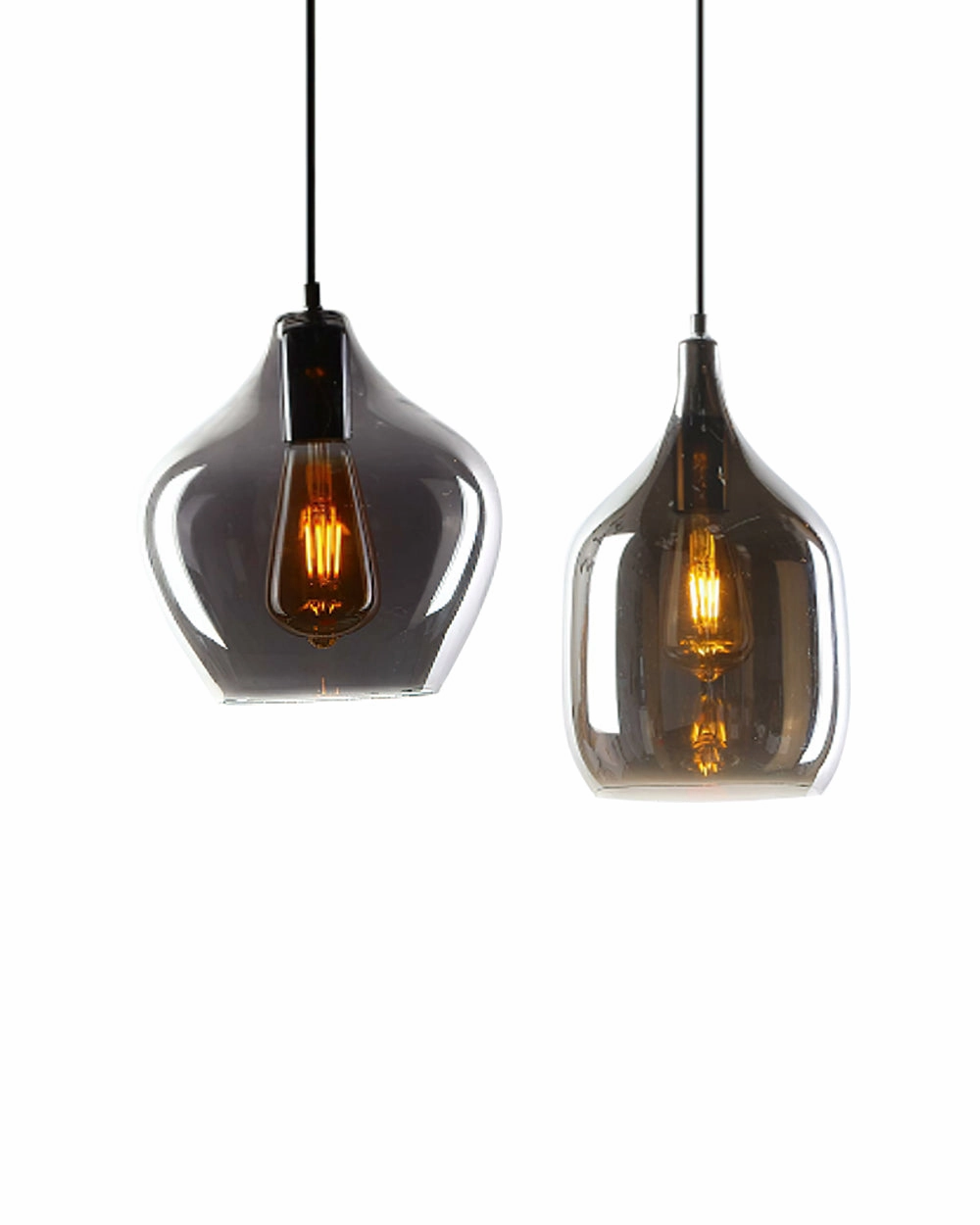 Amber Glow Glass Pendant