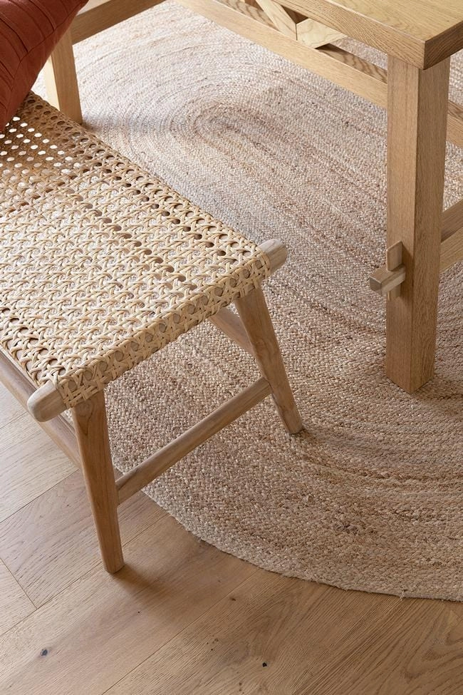 Amber Natural Braided Oval Jute Rug