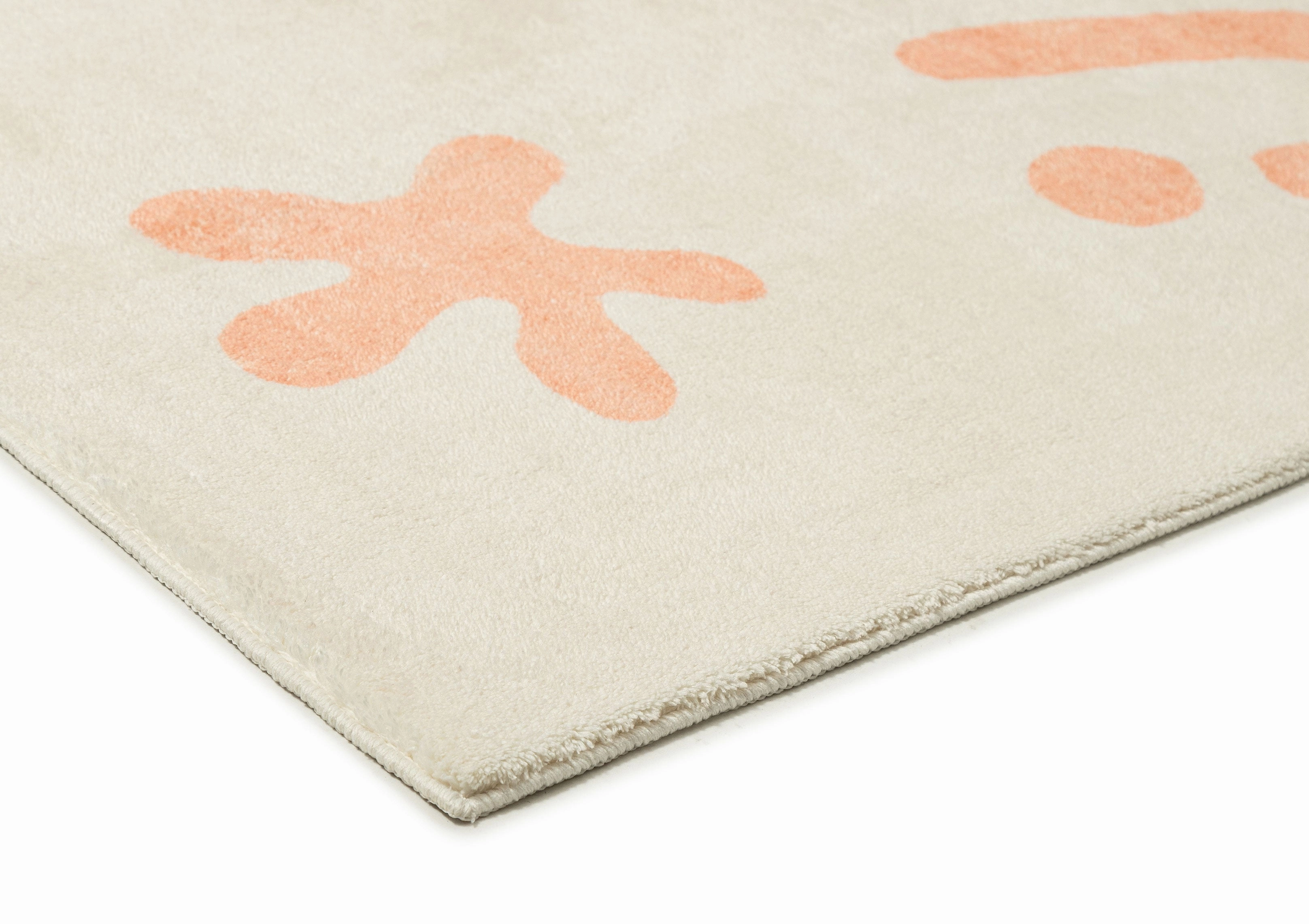 Anadi Peach Abstract Washable Rug