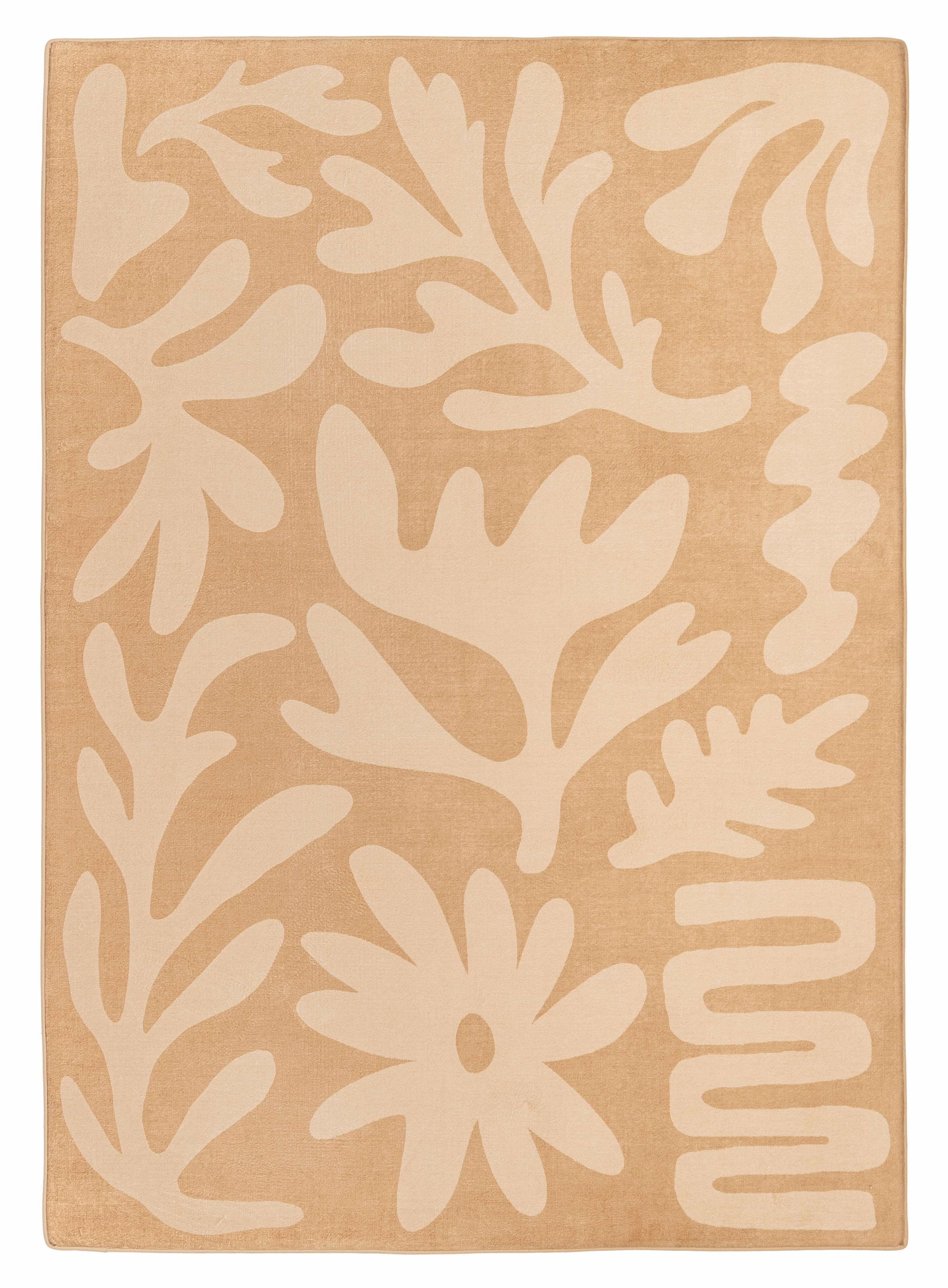 Anca Peach Shapes Rollie Pollie Playmatmodern color block patchwork rug
