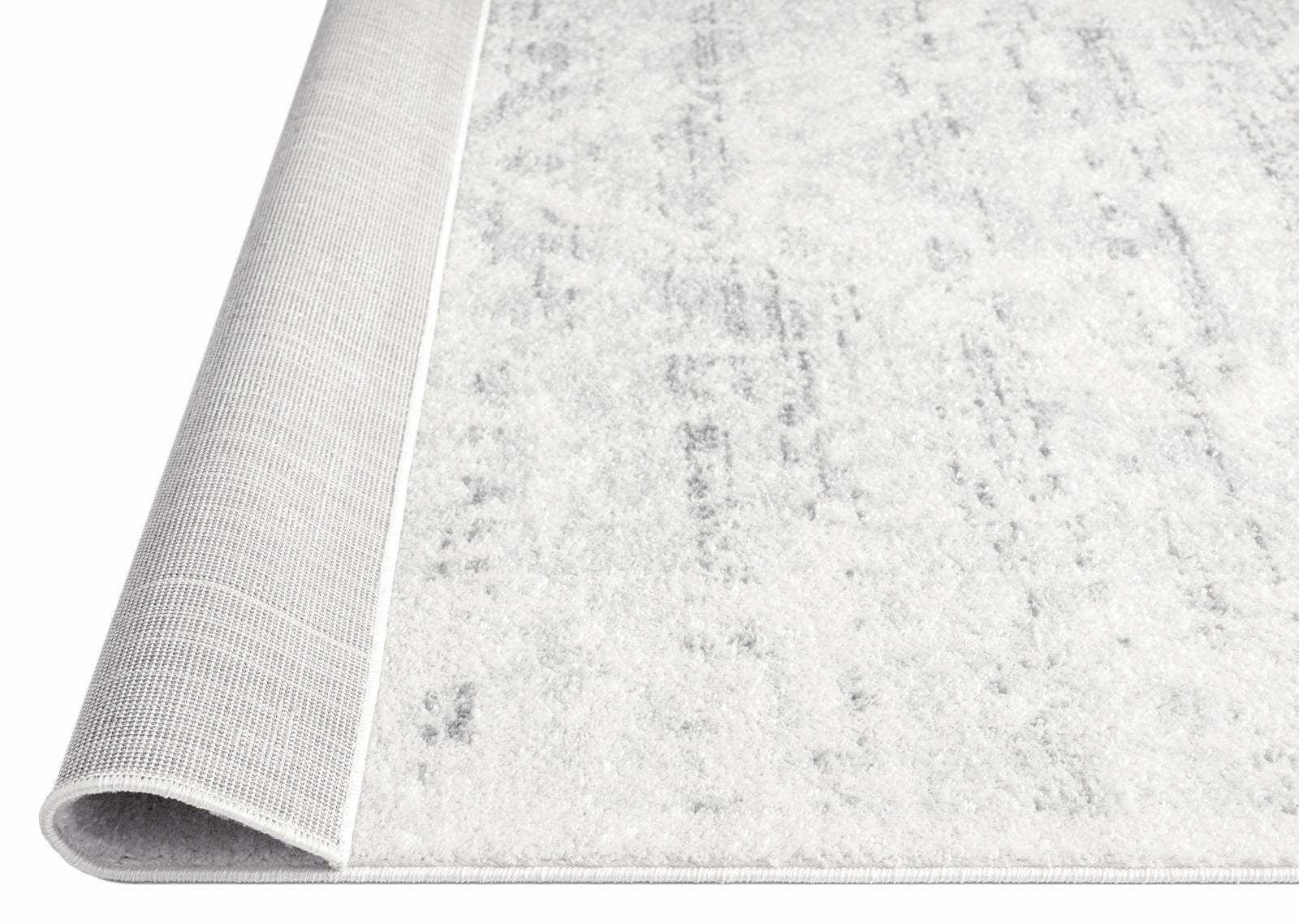 Andra Grey and Ivory Traditional Distressed Rug