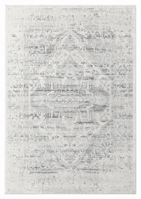 Andra Grey and Ivory Traditional Distressed Rugmodern color block patchwork rug