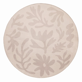 Antem Cream Beige Shapes Rollie Pollie Round Playmatmodern color block patchwork rug