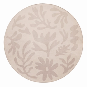 Antem Cream Beige Shapes Rollie Pollie Round Playmatmodern color block patchwork rug