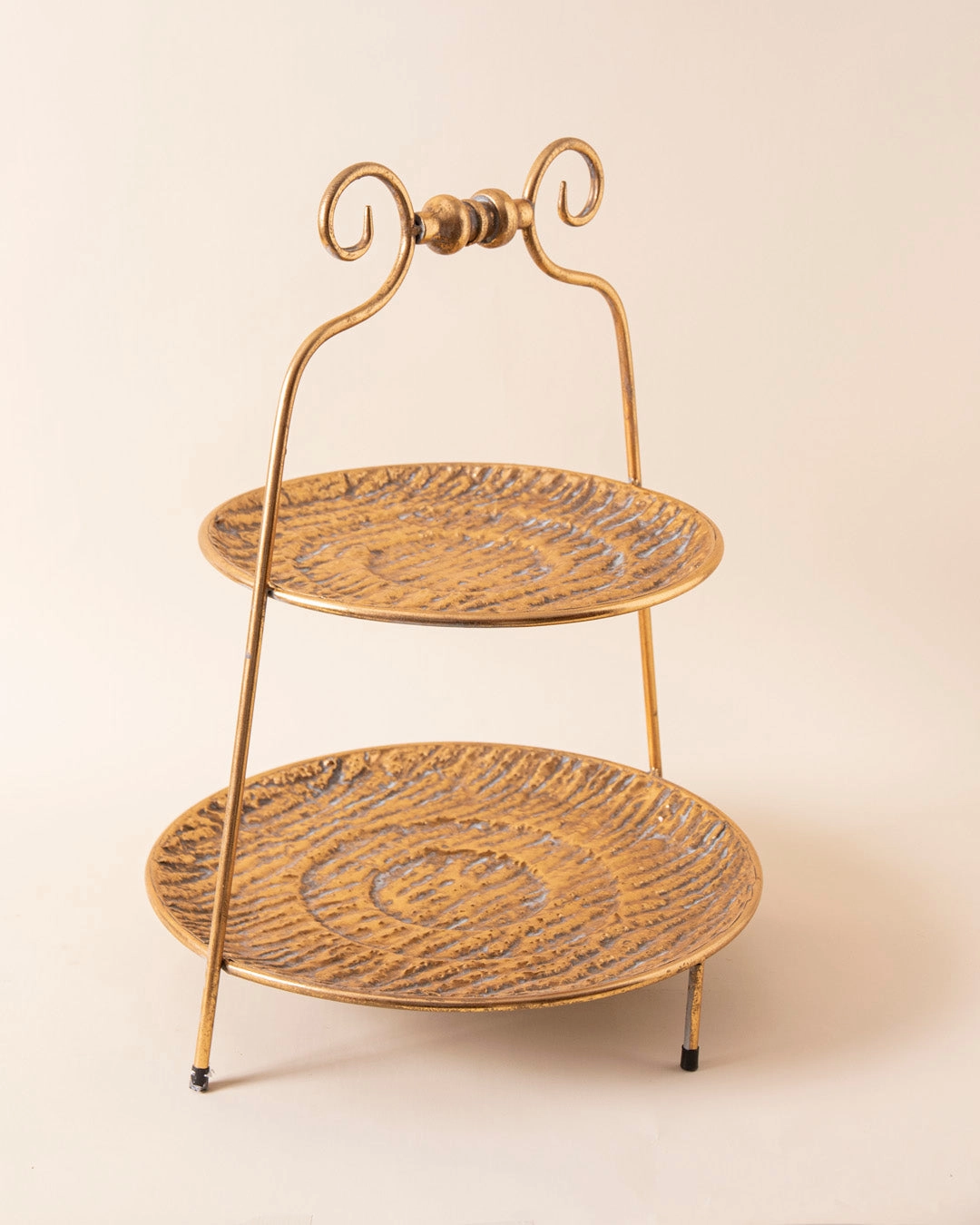 Antique Gold 2-Tier Cake Stand
