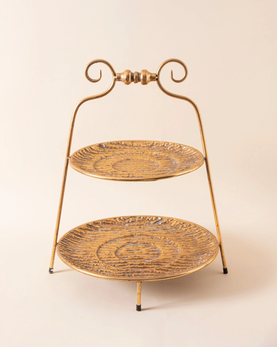 Antique Gold 2-Tier Cake Stand