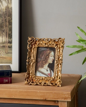 Antique Gold Floral Frame - Smallhome decor ,wall decor 