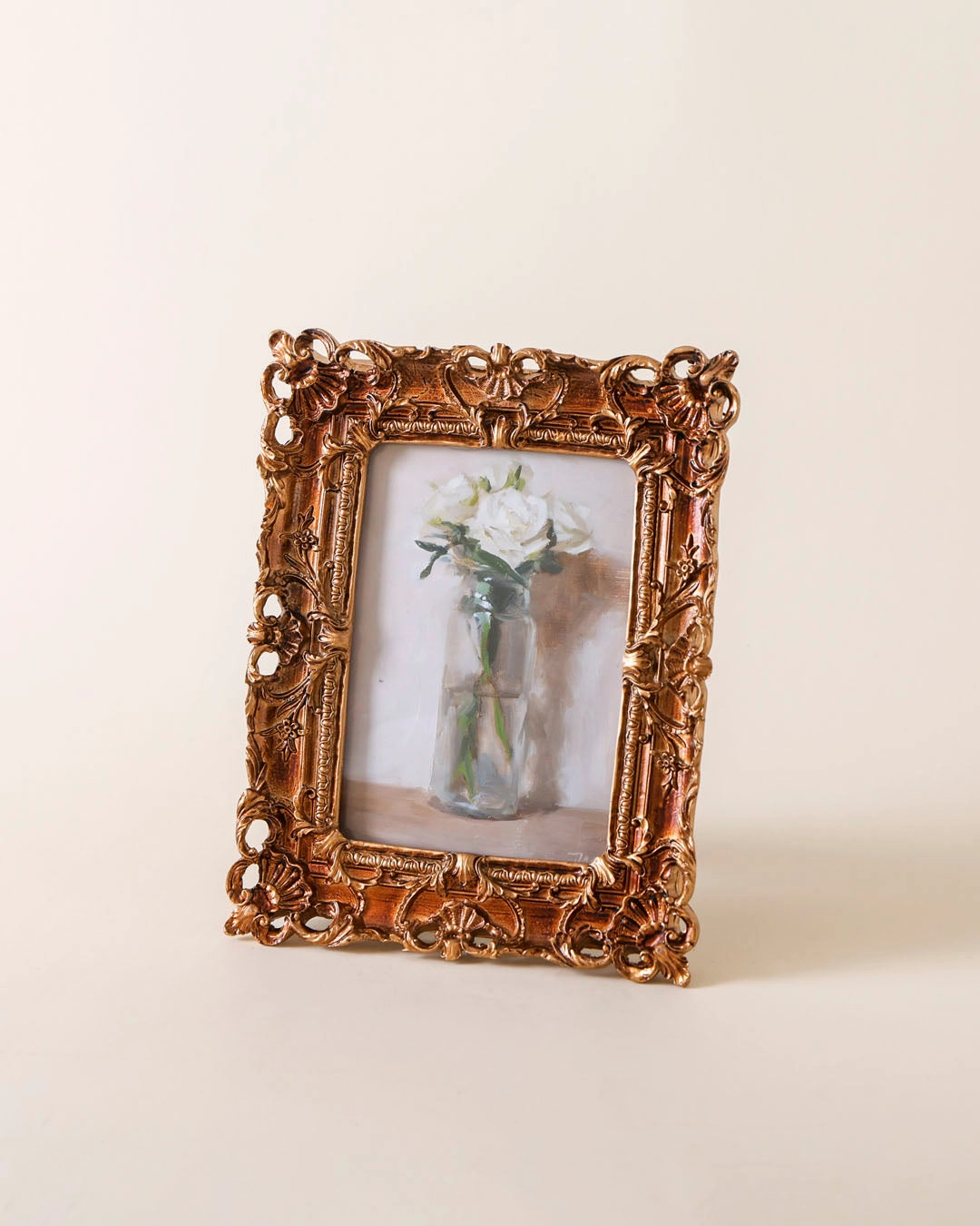Antique Gold Floral Frame - Small