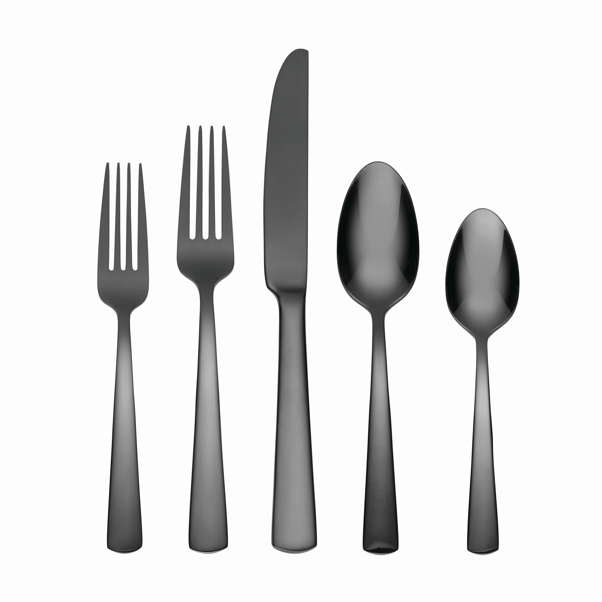 Aptitude Midnight Glossy 20 Piece Flatware Seteco-friendly bamboo fiber tableware set 