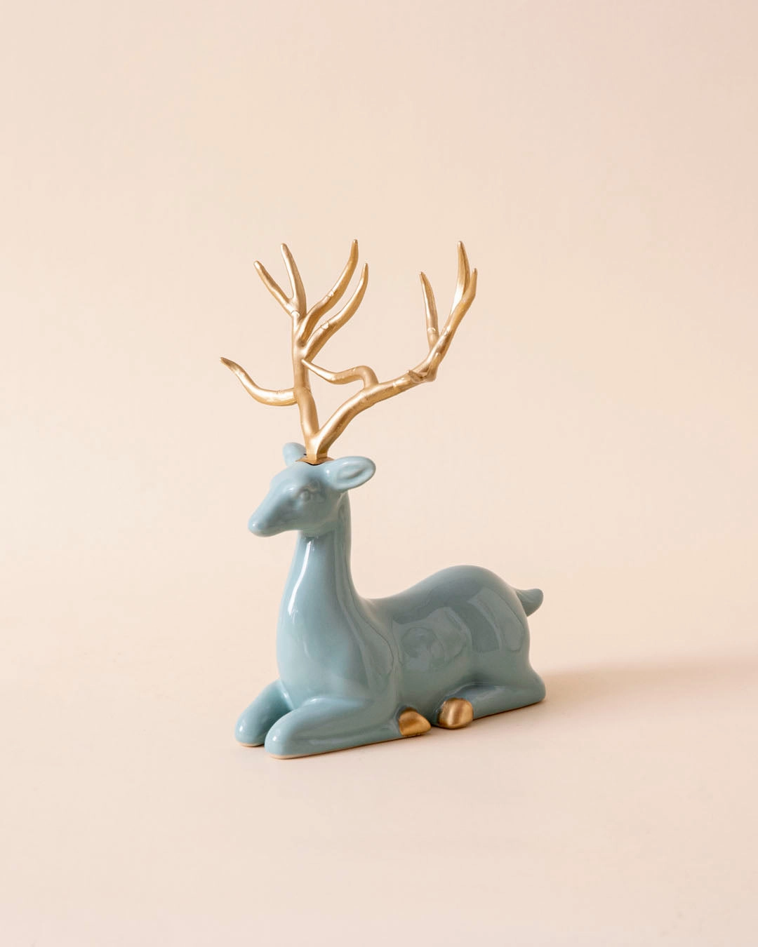 Aqua Serenity Deer Table Clock - Set Of 3
