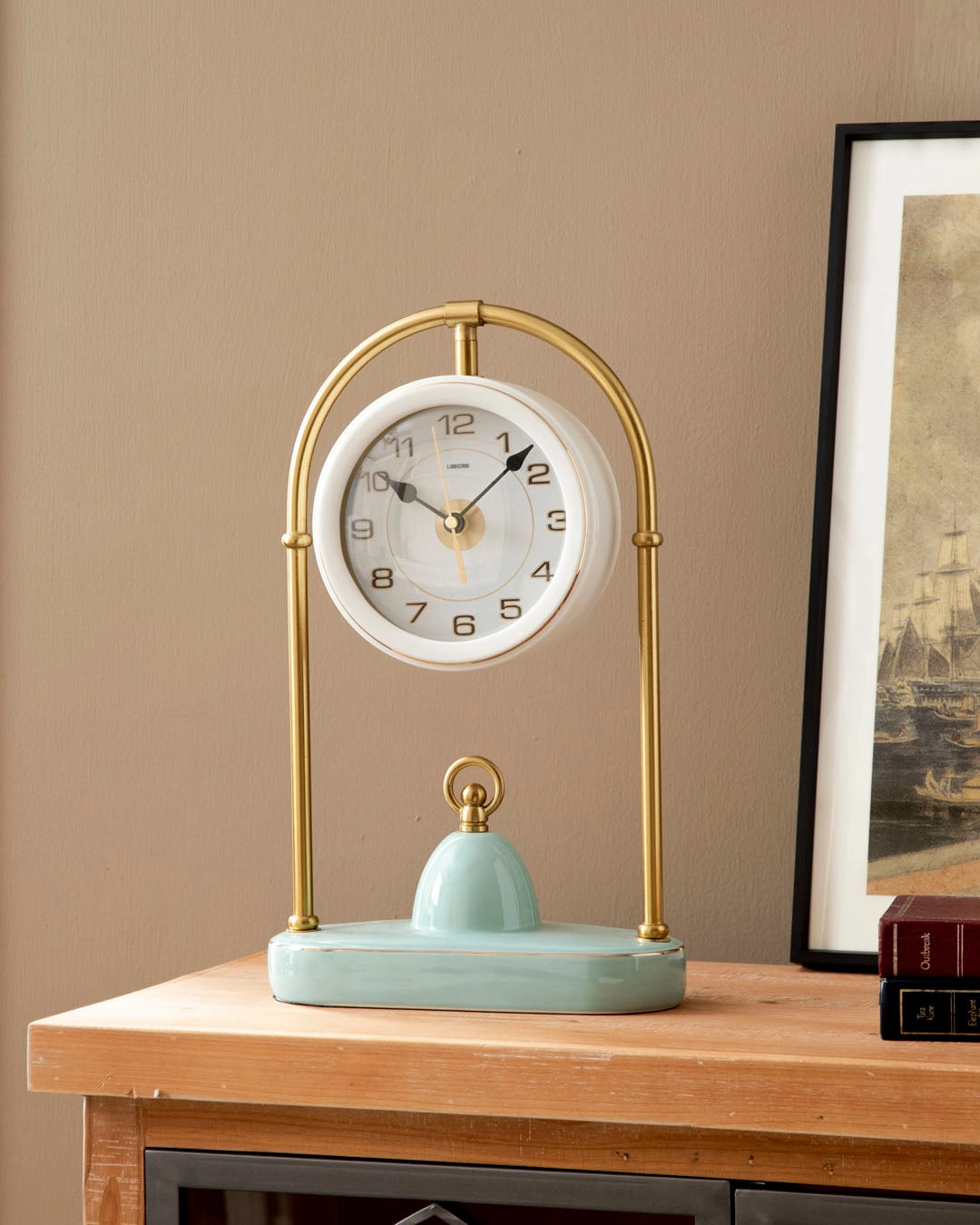 Aqua Serenity Deer Table Clock - Set Of 3