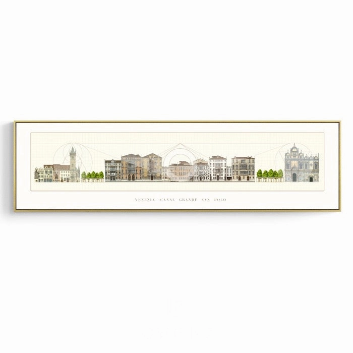 Architecture Drawing Wall Art With Frame
