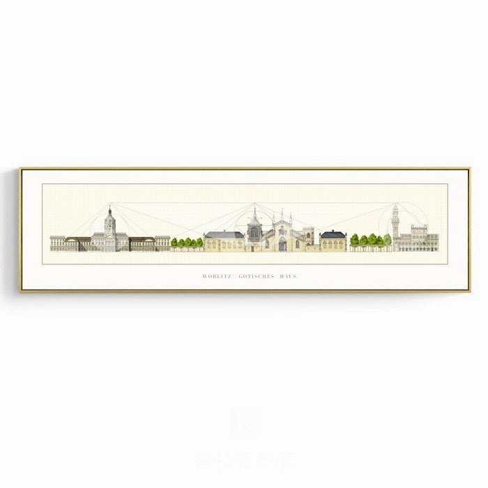 Architecture Drawing Wall Art With Frame
