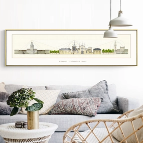 Architecture Drawing Wall Art With Framenordic style wall decor