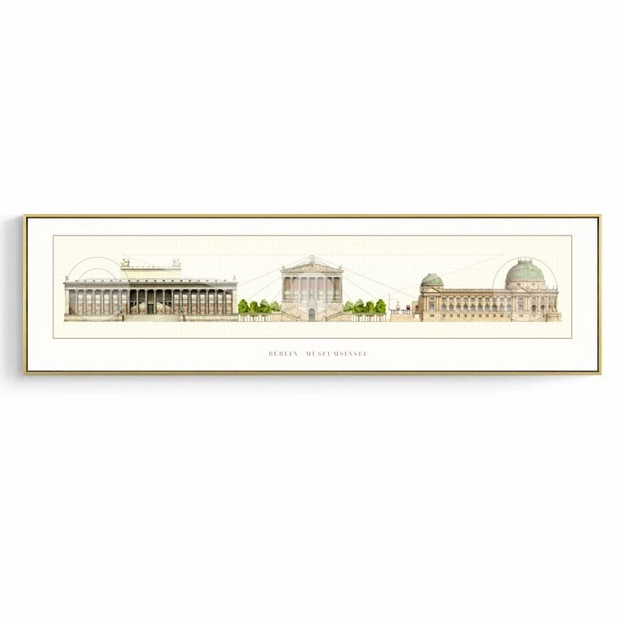 Architecture Drawing Wall Art With Frame