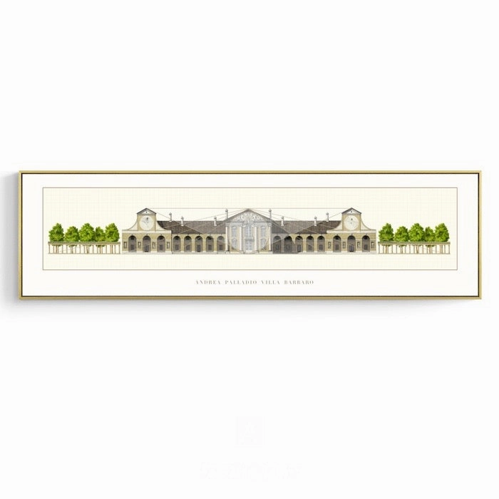 Architecture Drawing Wall Art With Frame