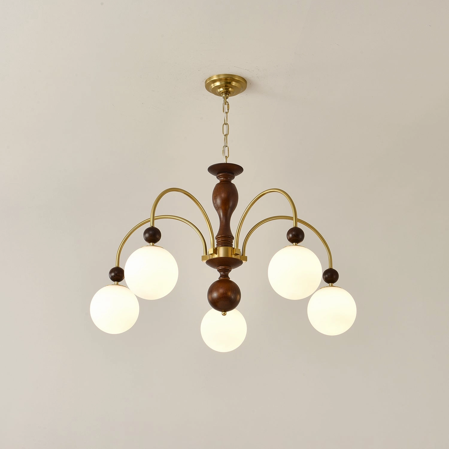 Archway Walnut Color Chandelier