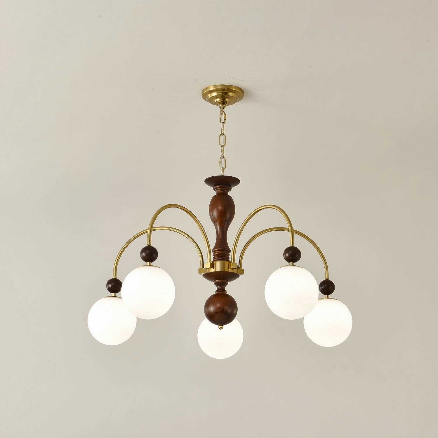 Archway Walnut Color Chandelier