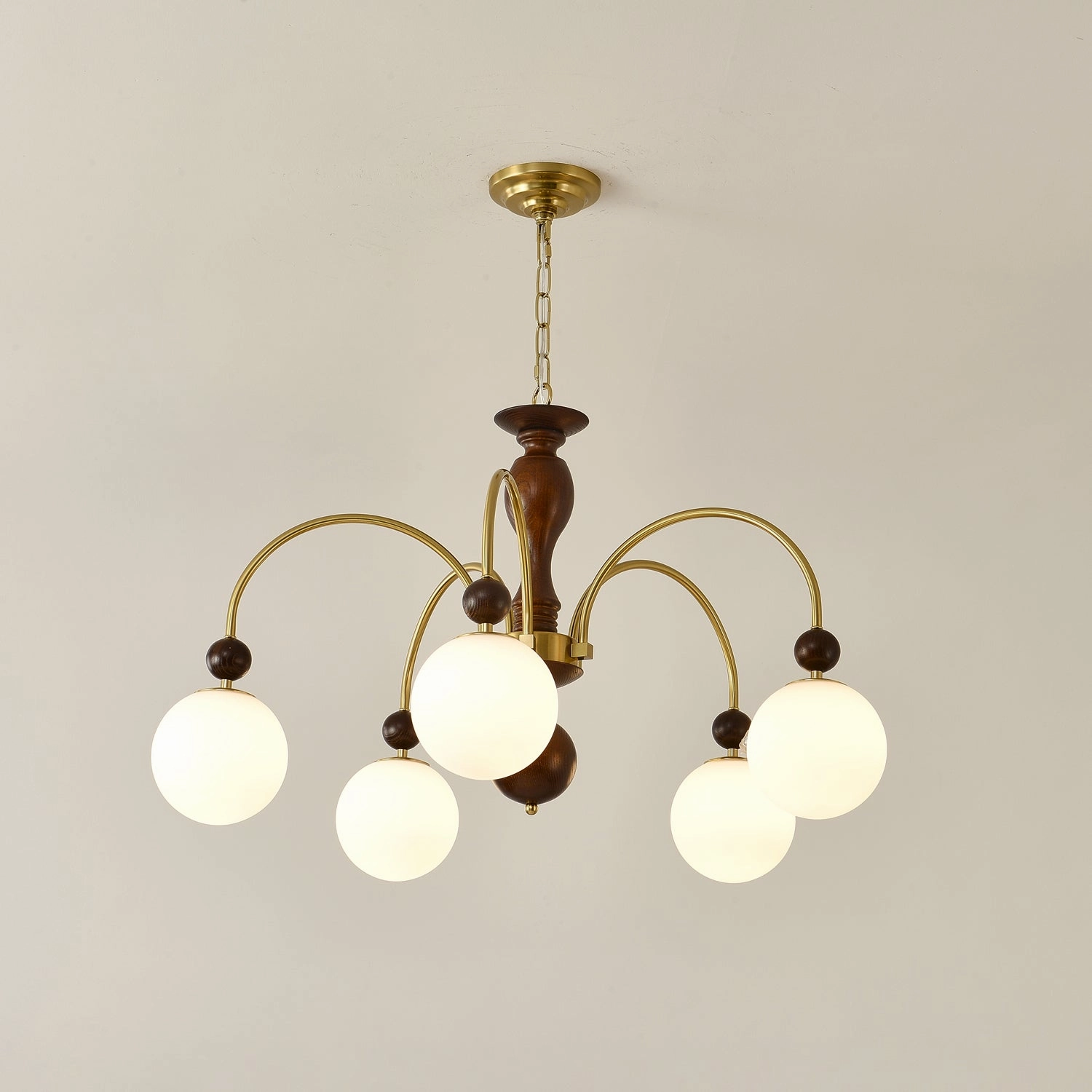 Archway Walnut Color Chandelier