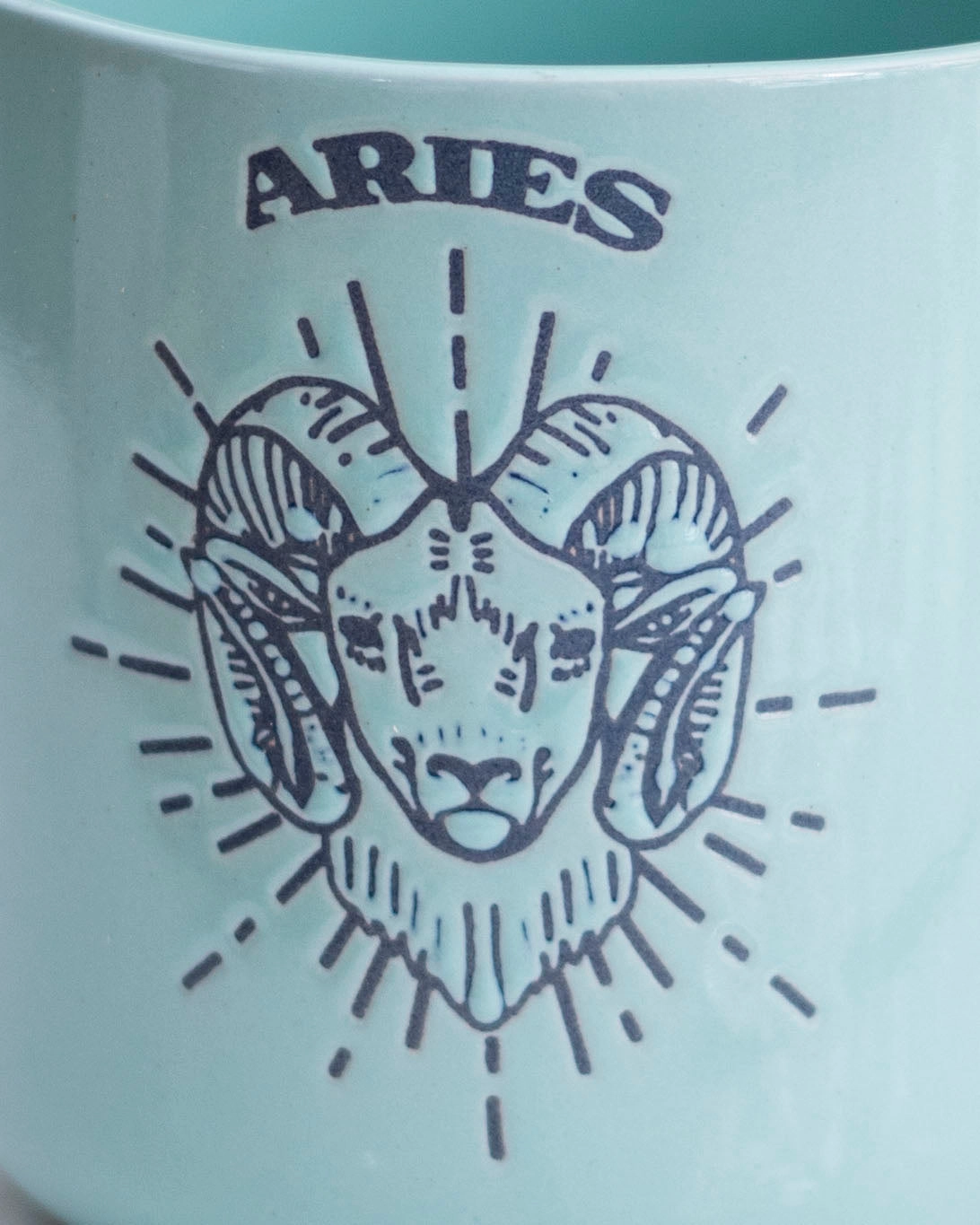 Aries Zodiac Mug - Turquoise