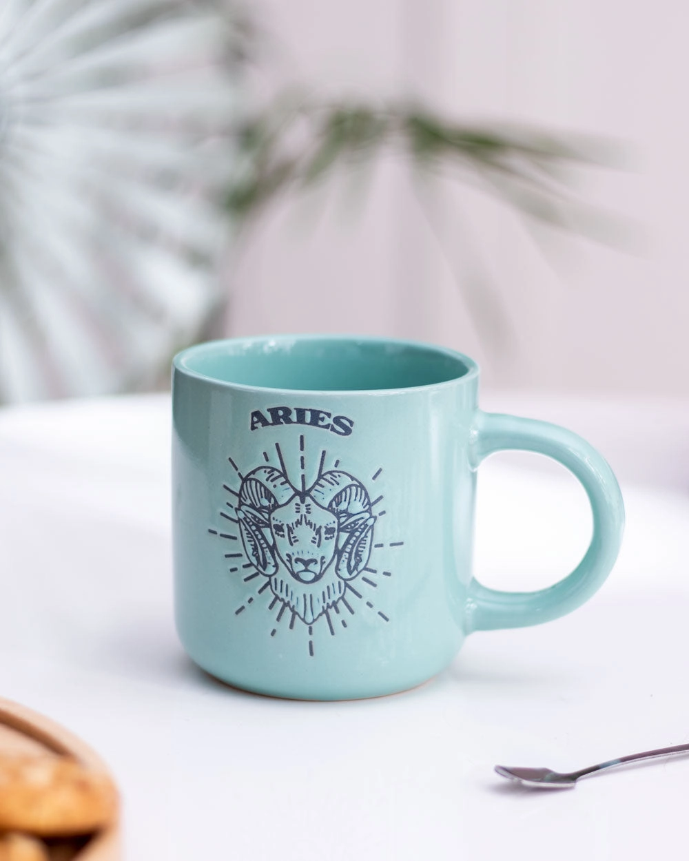 Aries Zodiac Mug - Turquoisemodern kitchen decor ,kitchen dinner set ,dinnerware 