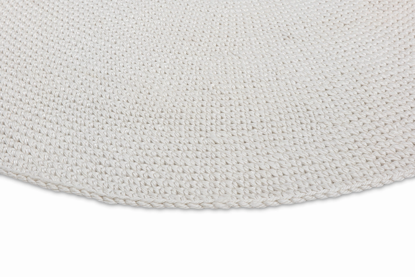 Arlenis Ivory Crochet Indoor Outdoor Round Rug