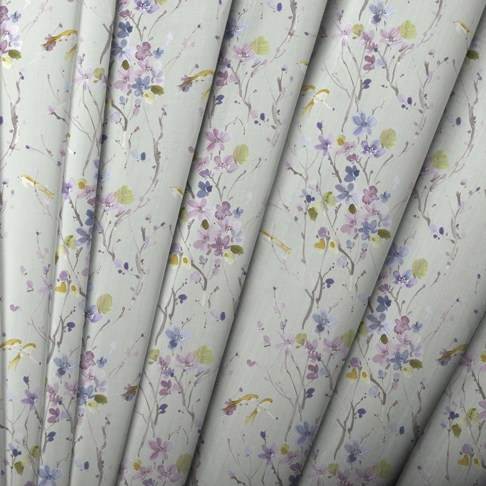 Armathwaite Linen Printed Made to Measure Curtains Duck Egg