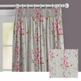 Armathwaite Linen Printed Made to Measure Curtains Silverbedding sets ,throw blankets 