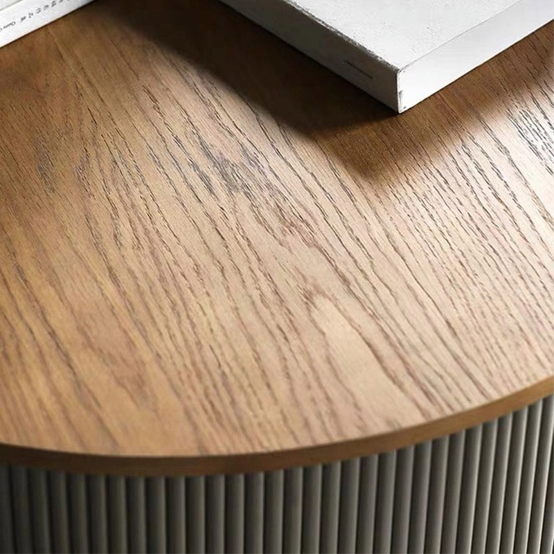 Art Deco Solid Wood Round Coffee Table