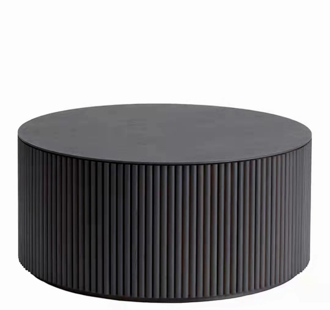 Art Deco Solid Wood Round Coffee Table