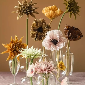 Artificial Dahlia and Poppies Stemshome decoration ,modern home decor 