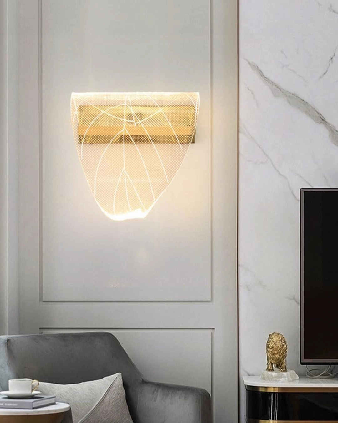 Artistic Luxe Wave Wall Light