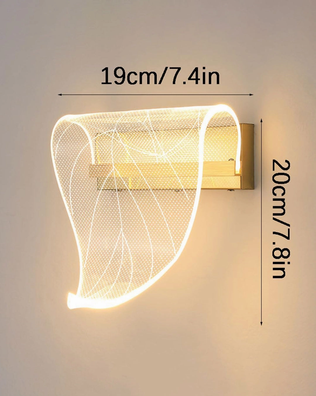 Artistic Luxe Wave Wall Light