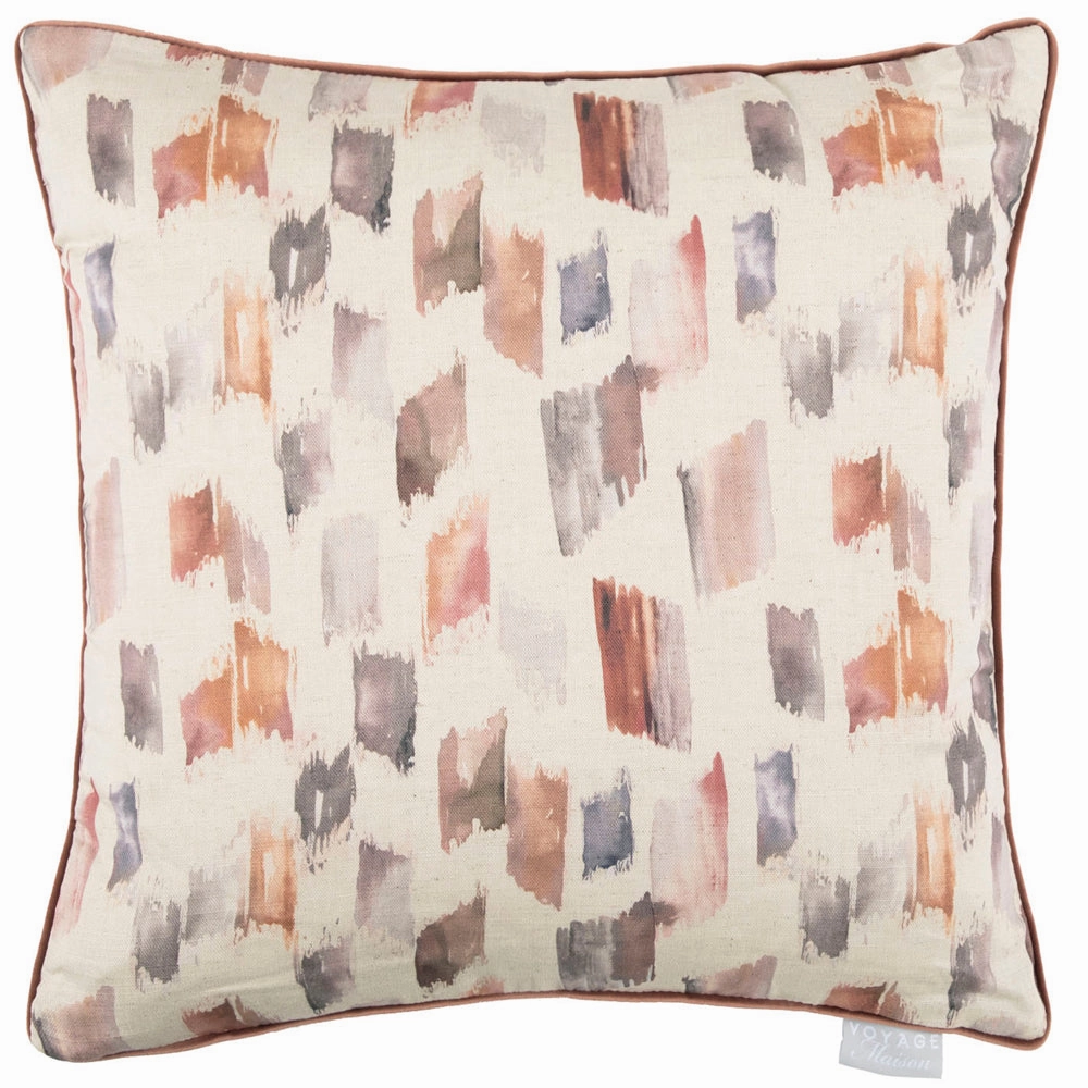 Arwen Printed Feather Cushion Rosewater