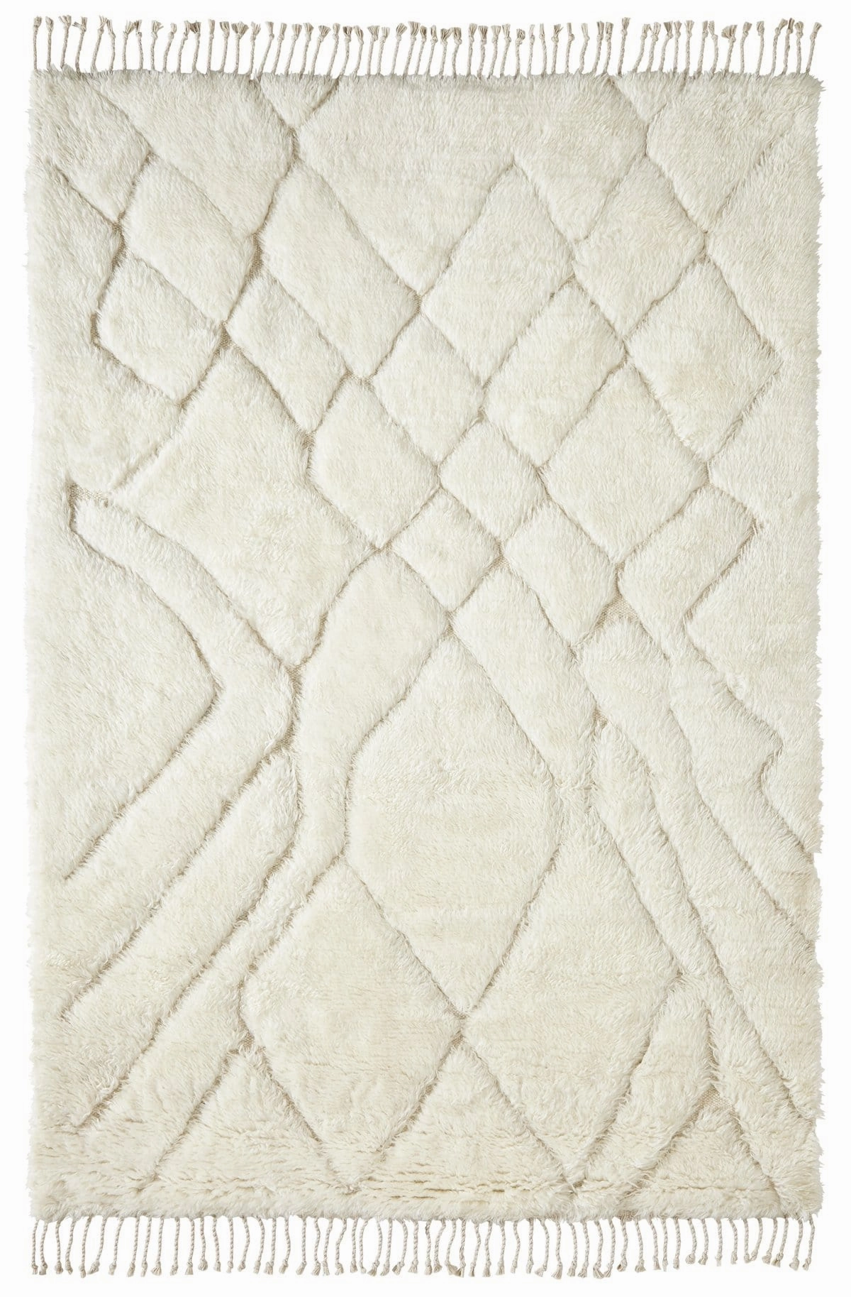 Ashanti Tribal Pattern Berber Wool Shag Rugmodern color block patchwork rug